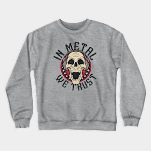 In Metal We Trust // Heavy Metal Skull with Headphones Crewneck Sweatshirt